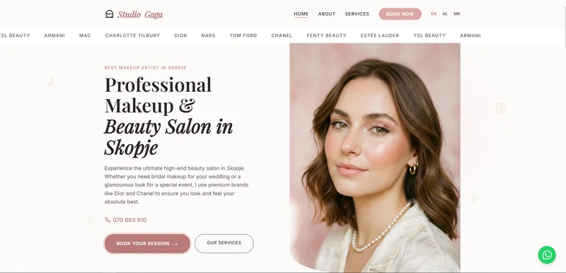 Studio GAGA - Premium Makeup & Beauty Client in Skopje