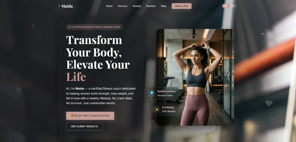 MFIT Фитнес Веб Дизајн - Doff Agency